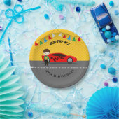 Rennfahrer Pappteller (Party)