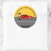 Rennfahrer Runder Aufkleber (Tasche)