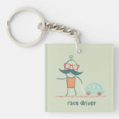 Rennfahrer Schlüsselanhänger (Vorderseite)