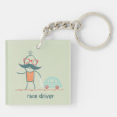 Rennfahrer Schlüsselanhänger (Rückseite)