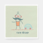 Rennfahrer Serviette (Vorderseite)
