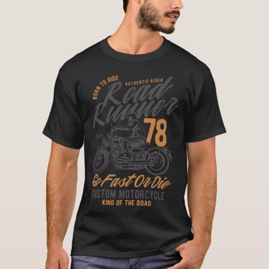 Rennfahrer und Biker T-Shirt (Vorderseite)
