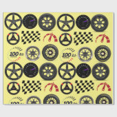 Rennfahrer und Motorsport-Enthusiasten für ihn Geschenkpapier (Flach)