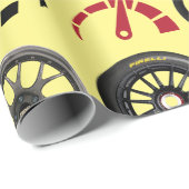 Rennfahrer und Motorsport-Enthusiasten für ihn Geschenkpapier (Rolleneckpunkt)