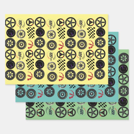 Rennfahrer und Motorsport-Enthusiasten für ihn Geschenkpapier Set (Set)