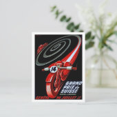 Rennfahrrad auf Geschwindigkeit, Vintage Postkarte (Stehend Vorderseite)