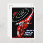 Rennfahrrad auf Geschwindigkeit, Vintage Postkarte (Vorne/Hinten)