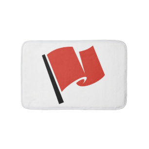 Rennflagge Rot Badematte