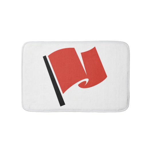 Rennflagge Rot Badematte (Vorderseite)