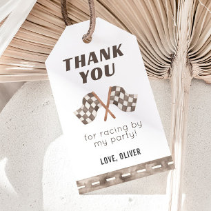 Rennflaggen-Geburtstagsfeier-Tag, Rennwagen Danke Geschenkanhänger