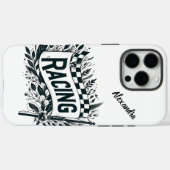 Rennflaggen mit Blumenmotiven Case-Mate iPhone Hülle (Rückseite (Horizontal))