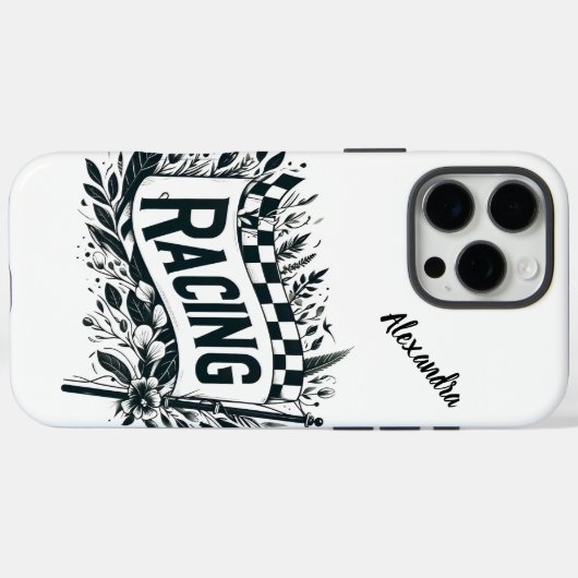 Rennflaggen mit Blumenmotiven Case-Mate iPhone Hülle (Rückseite (Horizontal))