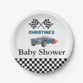 Rennjunge Baby Dusche Party Pappteller (Vorderseite)