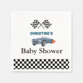 Rennjunge Baby Dusche Party Serviette (Vorderseite)