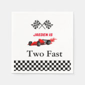 Rennjunge @nd Geburtstagsparty Serviette (Vorderseite)