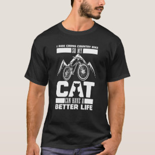 Rennkatze Fahrrad Radfahren Radfahrer Rennfahrer T-Shirt