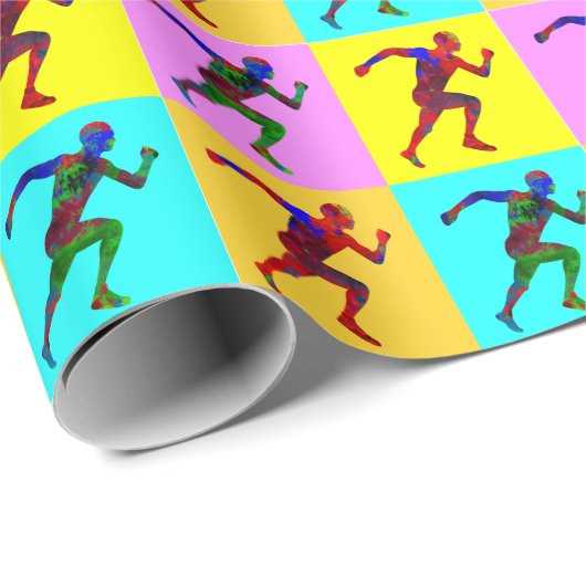 Rennläufer Geschenkpapier (Rolleneckpunkt)