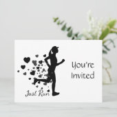 Rennläufer - Thema Geburtstag Einladung (Stehend Vorderseite)