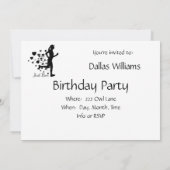 Rennläufer - Thema Geburtstag Einladung (Rückseite)