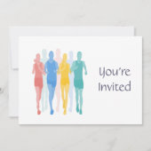 Rennläufer - Thema Geburtstag Einladung (Vorderseite)