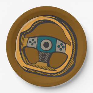Rennlenkrad-Controller Gamer Pappteller