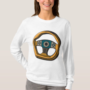 Rennlenkrad-Controller-Gamerin T-Shirt