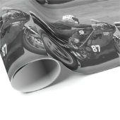 Rennmotorrad Geschenkpapier (Rolleneckpunkt)