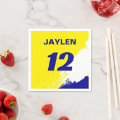Rennname und Nummer Sport Serviette (Beispiel)