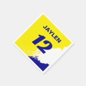 Rennname und Nummer Sport Serviette (Ecke)