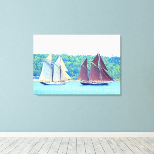 Rennpädagogen in Leinwand (Insitu (Holzboden))