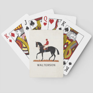 Rennpferd Derby Jockey im Vintage-Stil Spielkarten