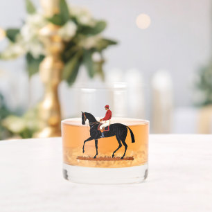 Rennpferd Derby Jockey im Vintage-Stil Whiskyglas