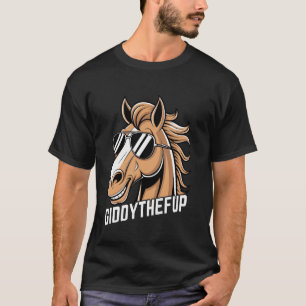 Rennpferd Mach den F verrückt Derby Tag T-Shirt