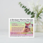 Rennpferd Martini Rezept Karte des Siegers (Stehend Vorderseite)