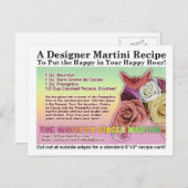 Rennpferd Martini Rezept Karte des Siegers (Vorne/Hinten)