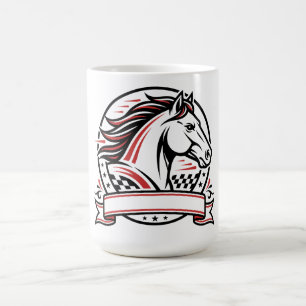 Rennpferd mit roten Akzenten Kaffeetasse