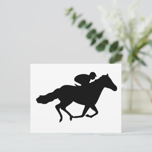 Rennpferd Postkarte (Stehend Vorderseite)