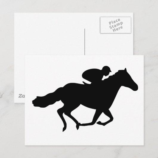 Rennpferd Postkarte (Vorne/Hinten)