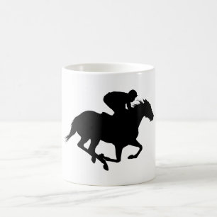 Rennpferd-Silhouette Kaffeetasse