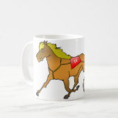Rennpferd und Buggy-Tasse Kaffeetasse (Vorderseite Links)