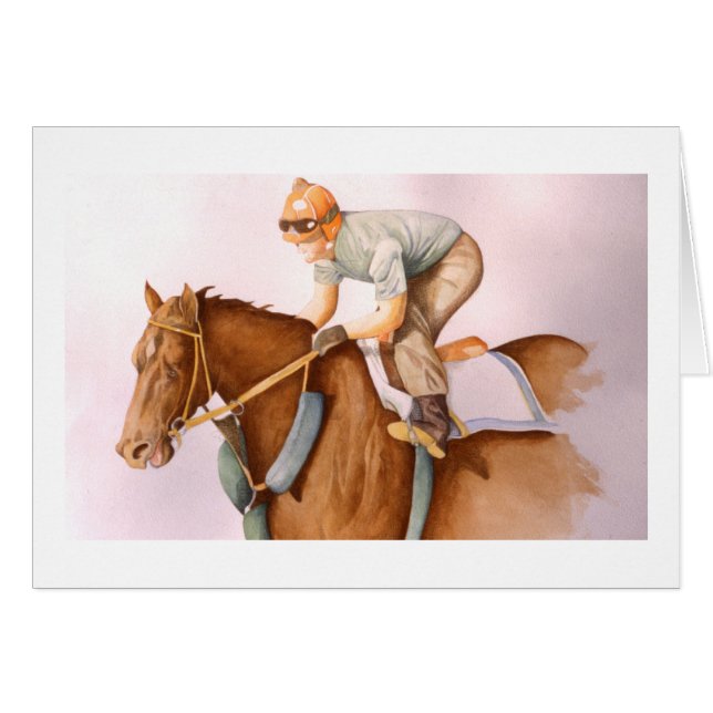 Rennpferd und Jockey (Vorderseite (Horizontal))