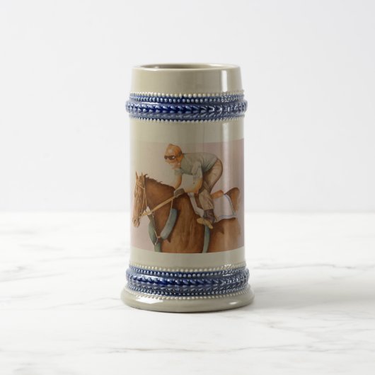 Rennpferd und Jockey Bierglas (Mittel)