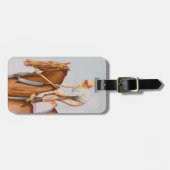 Rennpferd und Jockey Gepäckanhänger (Vorderseite horizontal)