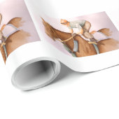 Rennpferd und Jockey Geschenkpapier (Rolleneckpunkt)
