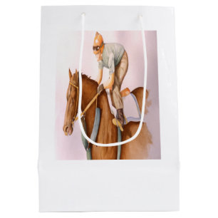 Rennpferd und Jockey Mittlere Geschenktüte
