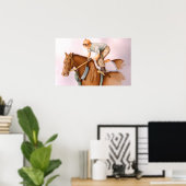 Rennpferd und Jockey Poster (Heimbüro)