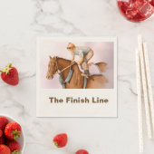 Rennpferd und Jockey Serviette (Beispiel)