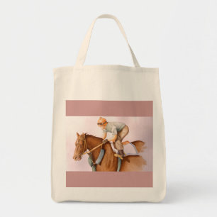 Rennpferd und Jockey Tragetasche