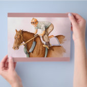 Rennpferd und Jockey WaterColor Flyer (Hand)