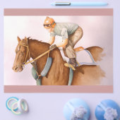 Rennpferd und Jockey WaterColor Flyer (Einzeln)